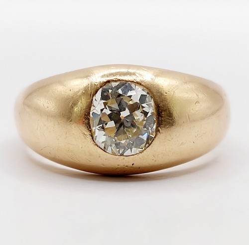 Bague jonc dôme rose 18k - bague,