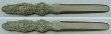 Ancien coupe papier bronze signé FERVILLE SUAN (1847-1925) fleur de lys