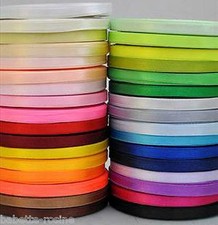  ROULEAU 10 mètres RUBAN SATIN UNI 6 mm - Nombreux Coloris - Scrapbooking Bijoux