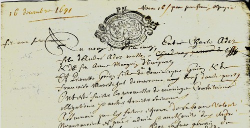 1691 buxy contrat mariage - , de