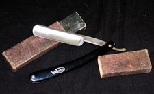 RASOIR WELCOME THIERS AVEC ÉTUI COUPE CHOUX BON ÉTAT LAME 16mm A AFFUTER 16