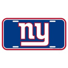 Plaque D'Immatriculation NFL New York Giants USA En Plastique