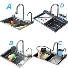 LED Evier de cuisine en acier