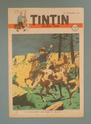 Tintin 1947 couverture - tintin, n°37