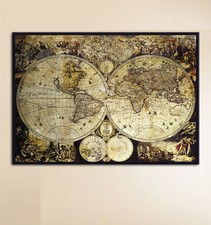 Vieux Carte Du Monde Image