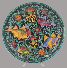 Grand plat en faience CERART