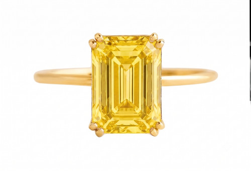 Bague artisanale saphir jaune - bague,