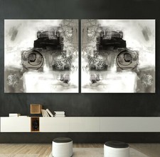 ABSTRAIT Toile Images Moderne Noir Blanc Peinture Tableau Art XXL