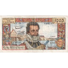 France, 5000 Francs, Henri IV, 1957-06-06, C.10, TTB