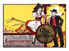 Ancienne étiquette Vin d'ALSACE Masson Sélestat GEWURZTRAMINER
