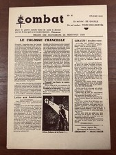 Rare Tract Résistance Journal Combat 1943 Giraud Marseille Leclerc De Gaulle