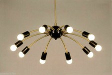 Lustre Sputnik Noir À 10 Bras