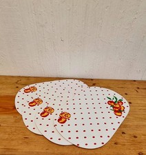 Lot de 4 sets de table pommes vintage