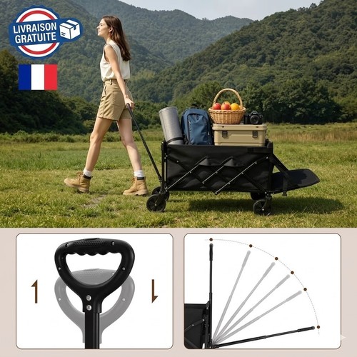 Chariot pliable camping 110l - pliable,