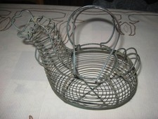 panier à oeufs poule en métal