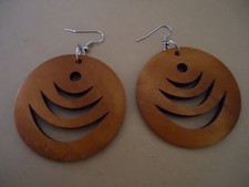 BOUCLES D'OREILLES - MARRON  -