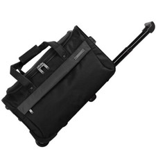 Sac de voyage à roulettes noir avec poignée télescopique 82 Cm