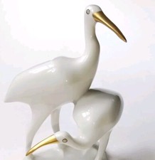 Couple de grues en Porcelaine