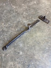 Ancienne barre de fermeture 25 cm, en fer forgé, serrure fermoir clenche