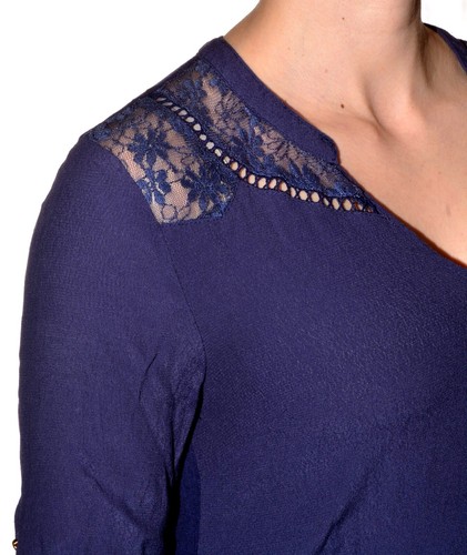 Blouse col t36 bleu - t36, marine