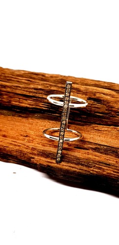 Diamant pavé barre - pavé, 925