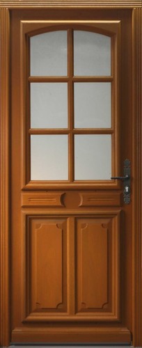 Porte entree bois - porte, vitree