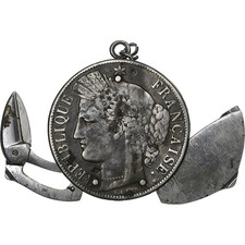 France, Médaille, Kit Manucure, Onglier, 5 Francs Cérès 1850, Paris, Argent