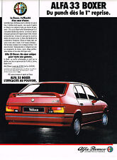 PUBLICITE ADVERTISING 045  1986  ALFA ROMEO  33 BOXER