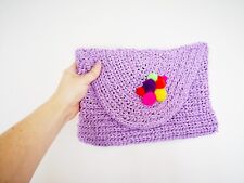 Sac pochette en paille à