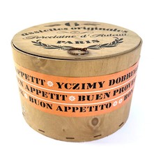 Boite de rangement vintage en bois, Assiettes porcelaine d'Auteuil Paris