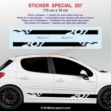 Autocollant pour 207 SPORT kit sticker bas de caisse racing bande latérale 2066