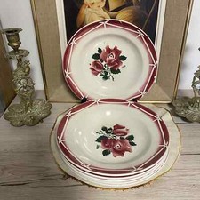 6 assiettes creuses Digoin Sarreguemines modèle Cibon