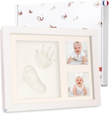 Cadre Empreinte Main Pied Bebe, Kit Empreinte Bébé pour Cadeau Naissance Filles 