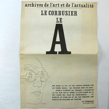 Archives de l'art et de l'actualité n°0 zéro 1980 Le Corbusier le A Robert Morel