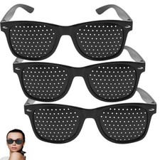 Lunettes à Grille 3 pièces Lunettes de Soleil à Trous Sténopé Lunettes Unisex...