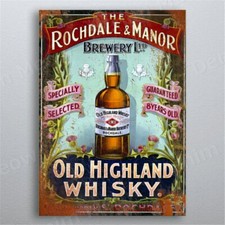 PLAQUE METAL  VINTAGE WHISKY    30 X 20 CM