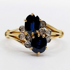 Bague vintage toi et moi or