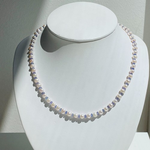 Collier argent perles de - collier, en