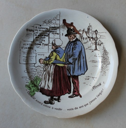 Ancienne assiette décorative - ancienne,