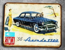 Plaque metal vintage Simca