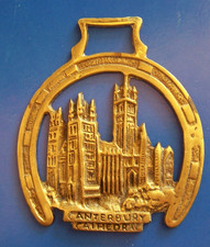 Médaillon Harnais de Cheval Médaille Compétition Hippique CATHEDRALE CANTERBURY