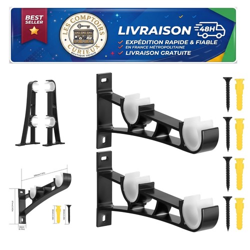 Supports tringle rideau - tringle,