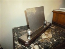 GRAND PORTE PHOTO BOIS EXOTIQUE ACIER ART DECO