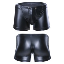 Boxer homme cuir verni short