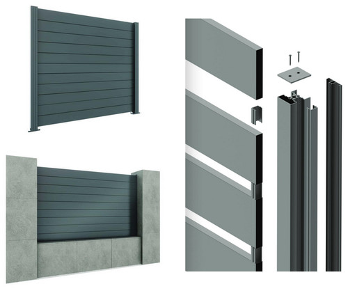 Aluminium clôture poste - aluminium,