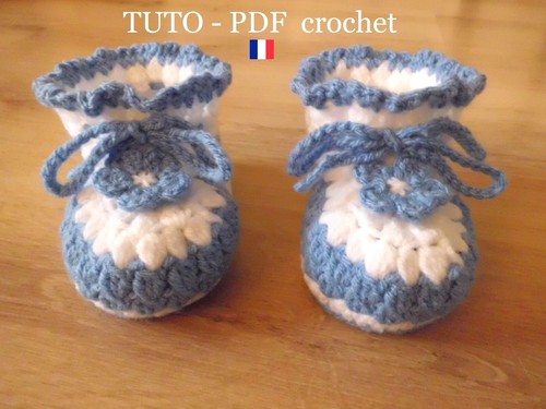 Pdf crochet chaussons bébé - pdf-crochet-,