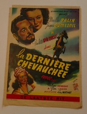 Derniere chevauchee Mireille Balin Jacques Dumesnil affiche cinema originale