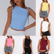 Gilet femme sans manches cravate devant avec longueur raccourcie idéal pour les