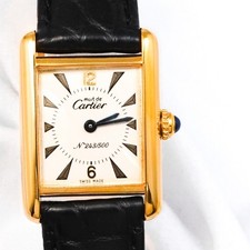 Montre femme CARTIER Mast Tank SM 500 pièces édition limitée or argent