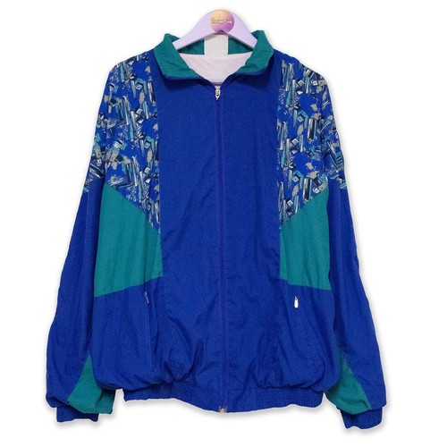 Anorak vintage bleu vert à - anorak, et